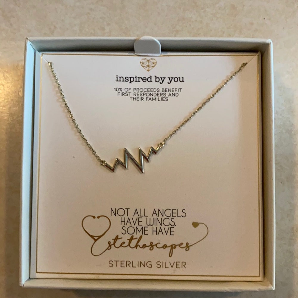 EKG necklace, gold